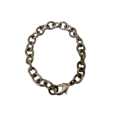 Chunky Sterling Silver Oval Link Bracelet