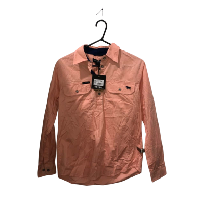 Ringer Western Coral Coloured Long Sleeve Shirt Size 10 