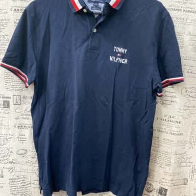 Tommy Hilfiger Mens Polo shirt Size L Navy Blue 