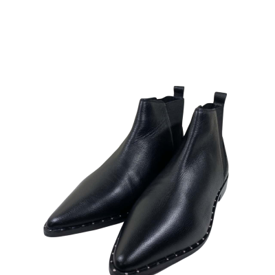 Blue Illusion Womens Black  Pointed Stud Ankle Boots