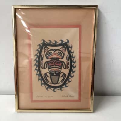 Limited in Edition Beaver in Home by Native  Artist Patrick Amos print 