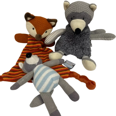 Jiggle & Giggle Knit Plush Rattle Toys 