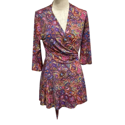  By Samantha Wrap Top  Size 10 Multicoloured 