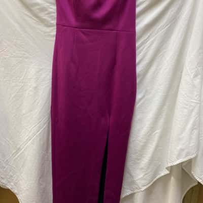Mariam Seddiq x Sheike Womens Dark Magenta Size 12 Maxi Dress 