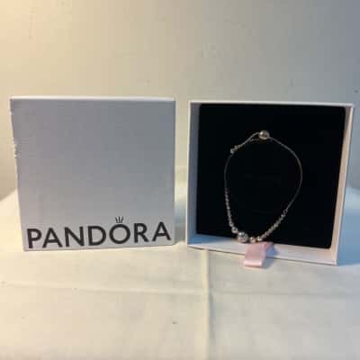 Pandora Womens Bracelet Silver - string of beads