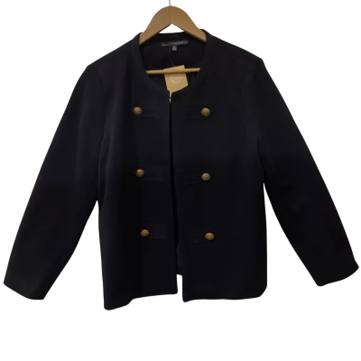 Liz Jordan Womens  Size 16 Open Jacket Black  