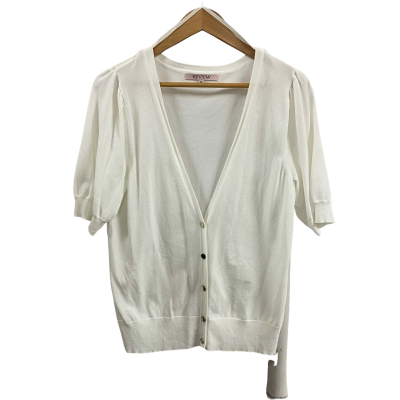 Review Womens  Size 14 Button Up Short Sleeve V-Neck Top 