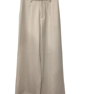 Charcoal Womens  Size 8 Wide Leg Pants Beige 