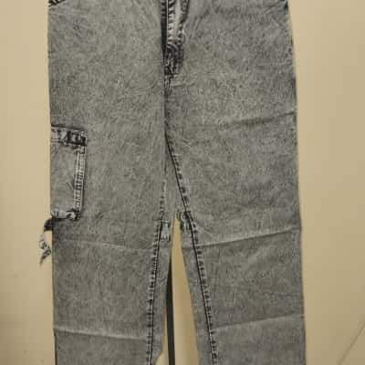 City Max Size 32 Wide Leg Denim Grey Pants. (New)