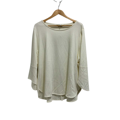 Capture Womens Size 22 Off White Long Sleeve Top