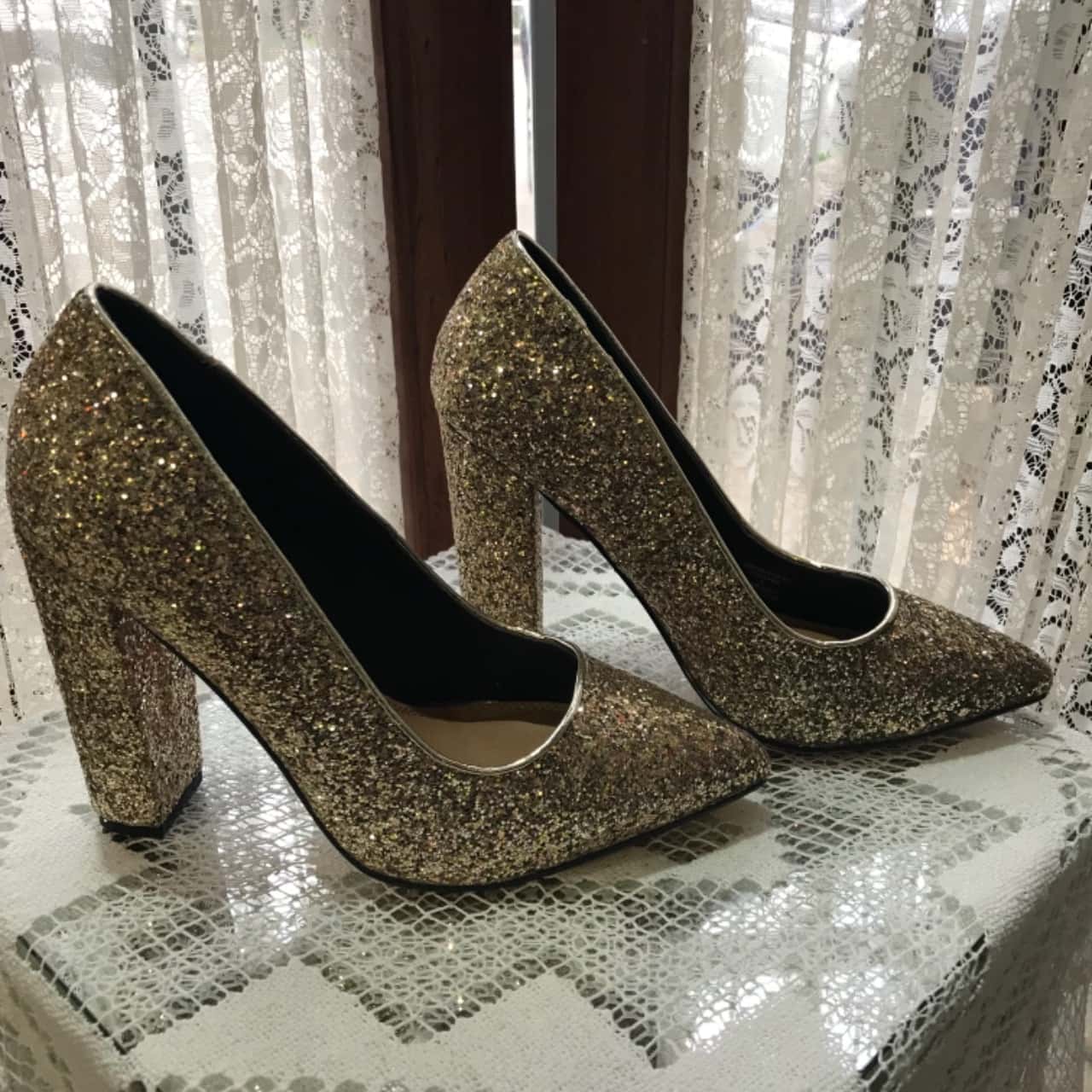 asos glitter heels