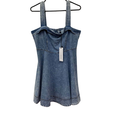Ally Fashion Womens  Size 14 Denim FIT & FLARE Dress Blue Brand New With Tags
