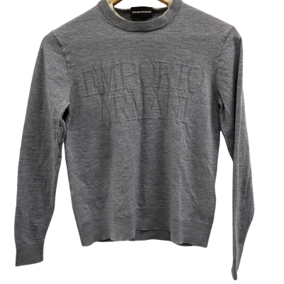 Emporio Armani Grey Wool Jumper, Size M 