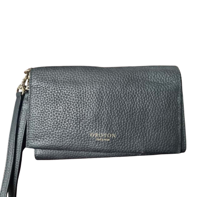 Oroton Women's Wallet in Black w Gold Details