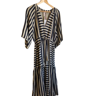 BNWT-“Boom Shankar” Womens  long dress. -Size 18 Blue / Green / Striped 