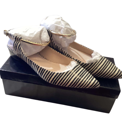 Basque Womens  Size 40 Black  / Striped / White Shoes