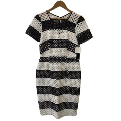 Lounge Womens  Size 10 Midi Dress Black  / White 