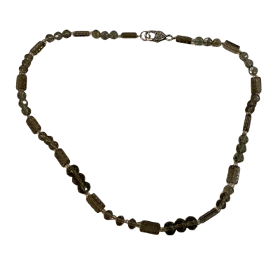 Beaded Necklace Grey 