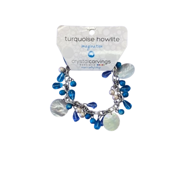 Turquoise Howlite Women’s Blue/Silver Bracelet RRP $53