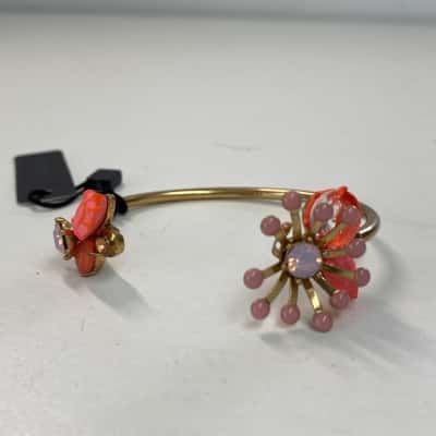 Mimco Gold Tone Ondine Cuff  Bracelet