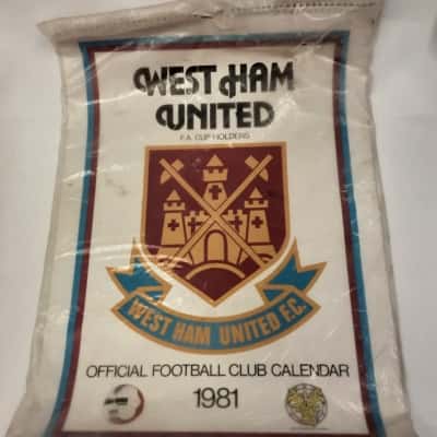 West ham United 1981 FA cup holder calendar 