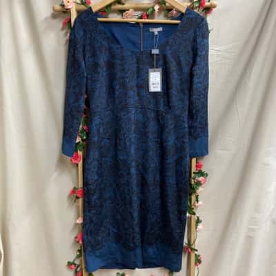Womens Jigsaw Printed Lace Dress Size 12 BNWT