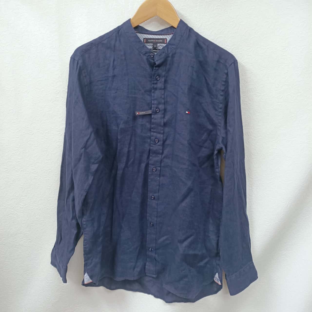 Tommy Hilfiger long-sleeved T-shirt, men's size XL cotton navy blue type Vintage Second Hand