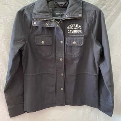 Harley Davidson Mens  Size S Denim Jacket Black  