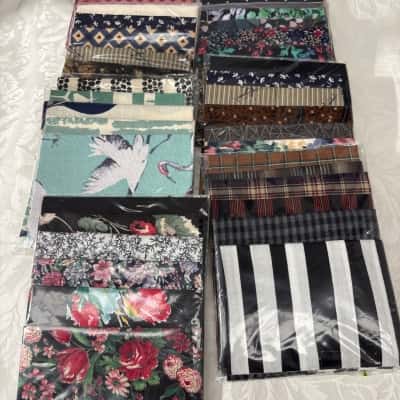 X8 COTTON Fabric bundles - exact size not known 