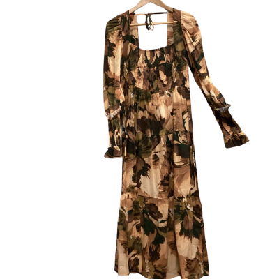 Girl & The Sun Womens  Size XL Long Sleeve Dress Brown / Multicoloured 