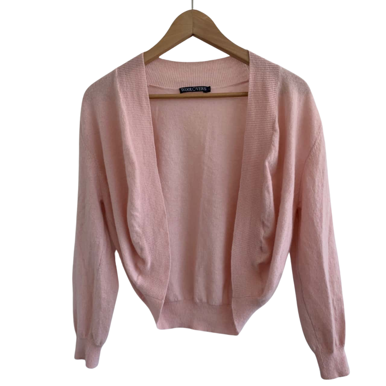 Woolovers Large CashmereMerino Blend Pink Cardigan