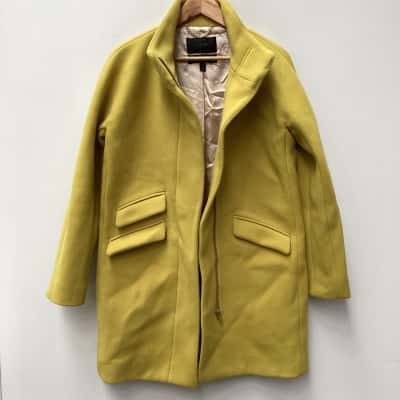J.Crew Wool Blend Coat Yellow Size 8