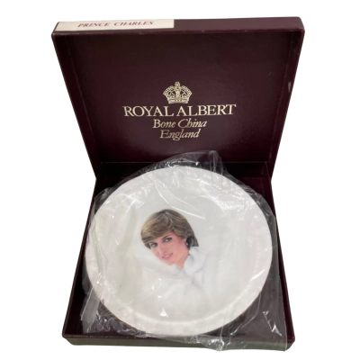Royal Albert Bone China England Marriage of Princess Diana Commemorative Plate, 12cm Diameter, in Box