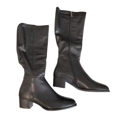 Blue Illusion Womens Leather Boots Size 41 Boots Black  