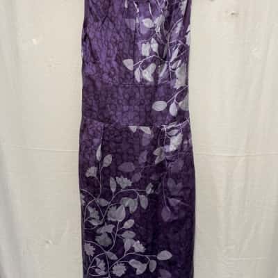  Womens Purple Floral Dress