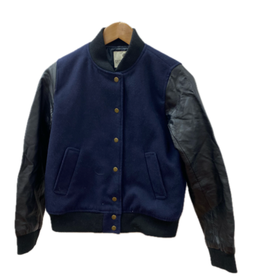 Earth Music & Ecology Womens Varsity Jacket Size S Black  / Blue 