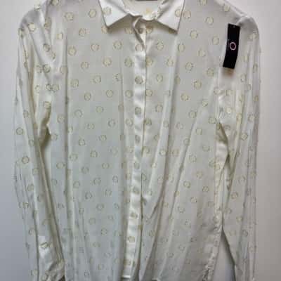 Zara Womens  Size M Blouse Cream / Off White 