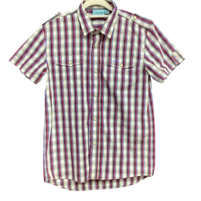 Colts R.M. Williams Kids Short Sleeve Shirt  Size 14 Blue / Red / White 