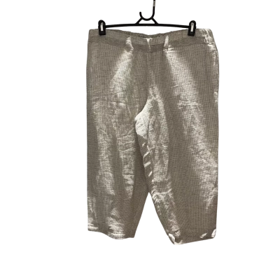 Taking Shape Womens  Size 16 Wide Leg Pants Cream / Grey  French Linen RRP $139.95