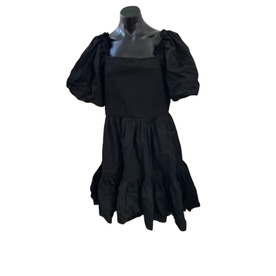 City Chic Womens  Size M Babydoll Dress Black  