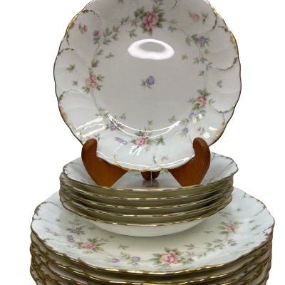 Mikasa AB013 Endearment Bone China Set of 6 Finner Plates and 6 Bowls