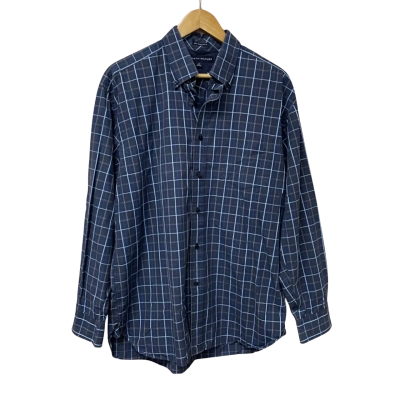 Tommy Hilfiger Mens Size L Long Sleeve Shirt Blue / Brown 