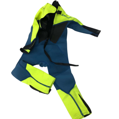Billabong Kids Wet Suit Size 3-4 Black  / Blue / Yellow 