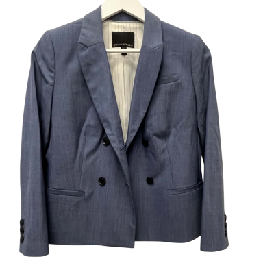 Banana Republic Petite Womens Blazer Blue Size 2 
