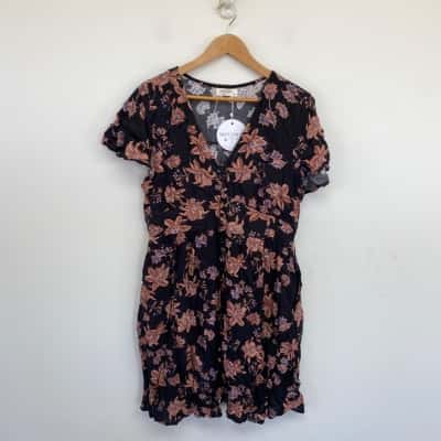 Salty Crush Aurelia Button Down Flutter Sleeve Mini Dress  Size 20 