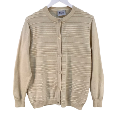 Slade Womens Size 14 Pure New Wool Cardigan Cream 