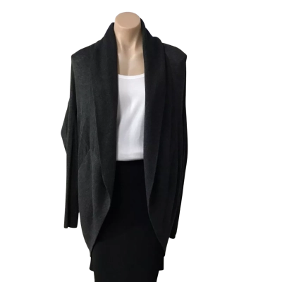 Witchery Womens Size S/ M Carcoal Grey Long Open Cardigan
