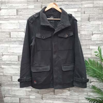  unit elite Mens  Size L Front Zipper / Winter Jacket Black  