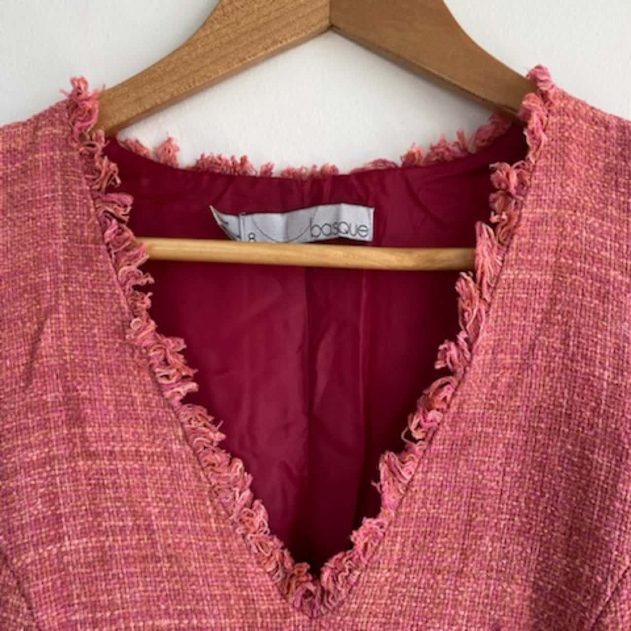 Basque Silk Pink Dress Australian Made Size 8 / S(s)