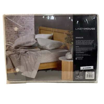 LinenHouse Single Sheet Set Makalya Grey